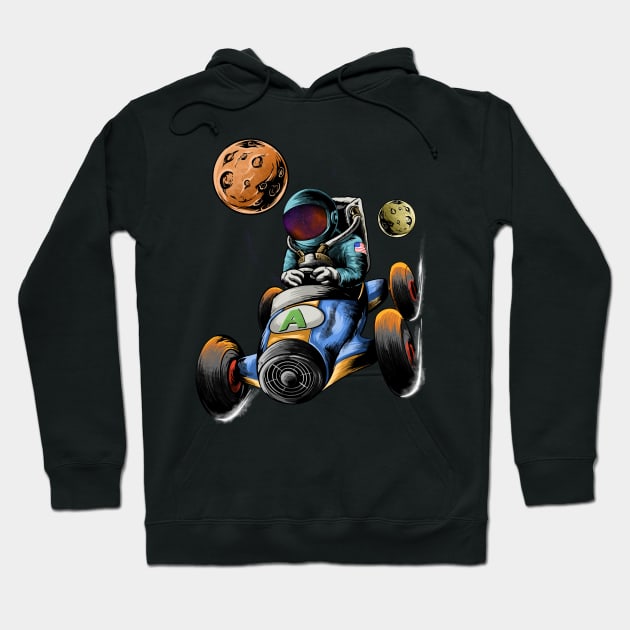 ASTRONAUT GOKART Hoodie by AWANG ART STUDIO